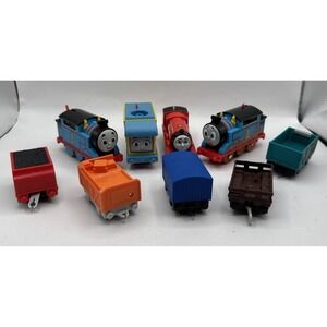 Thomas the Train Trackmaster Lot Of 9 Trains and Cars One Working